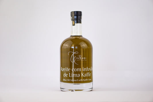 Fresh Mediterranean Salad with Kaffir Lime Leaf Olive Oil