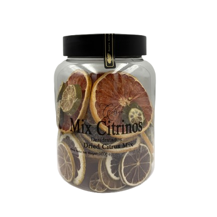 Mistura de citrinos desidratados